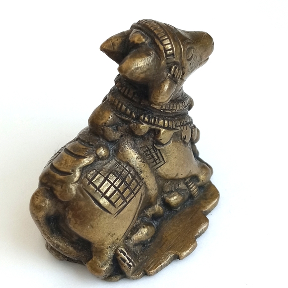 Antique Solid Brass Lamb from India - Picture 3 of 8